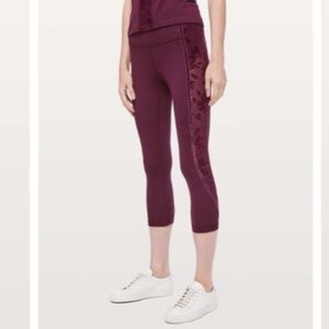 Lululemon High-Rise Flocked Crop Leggings